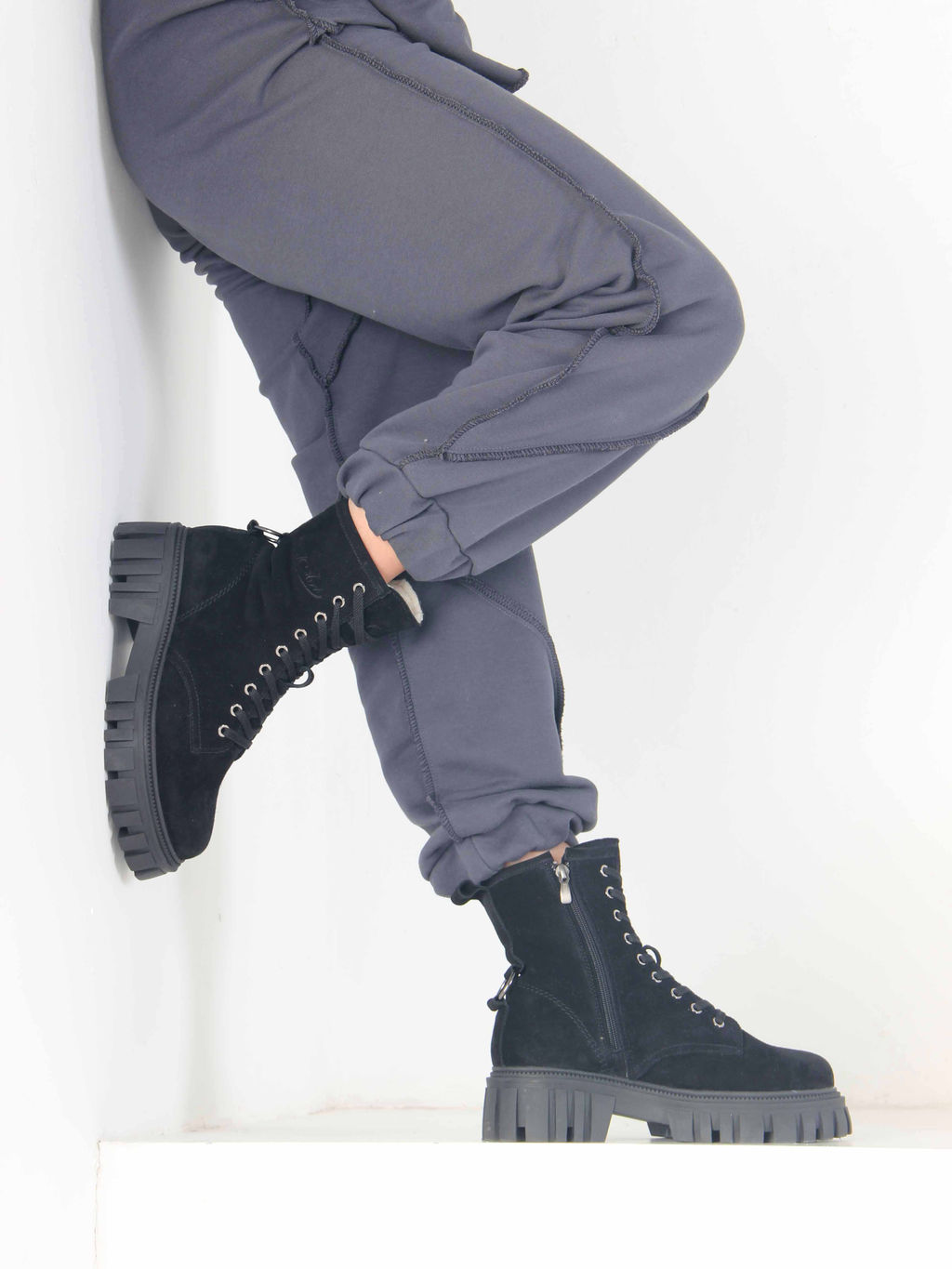 Ботинки EDART 329.21153 bl. черный замша/шерсть - Ed'art фото 3