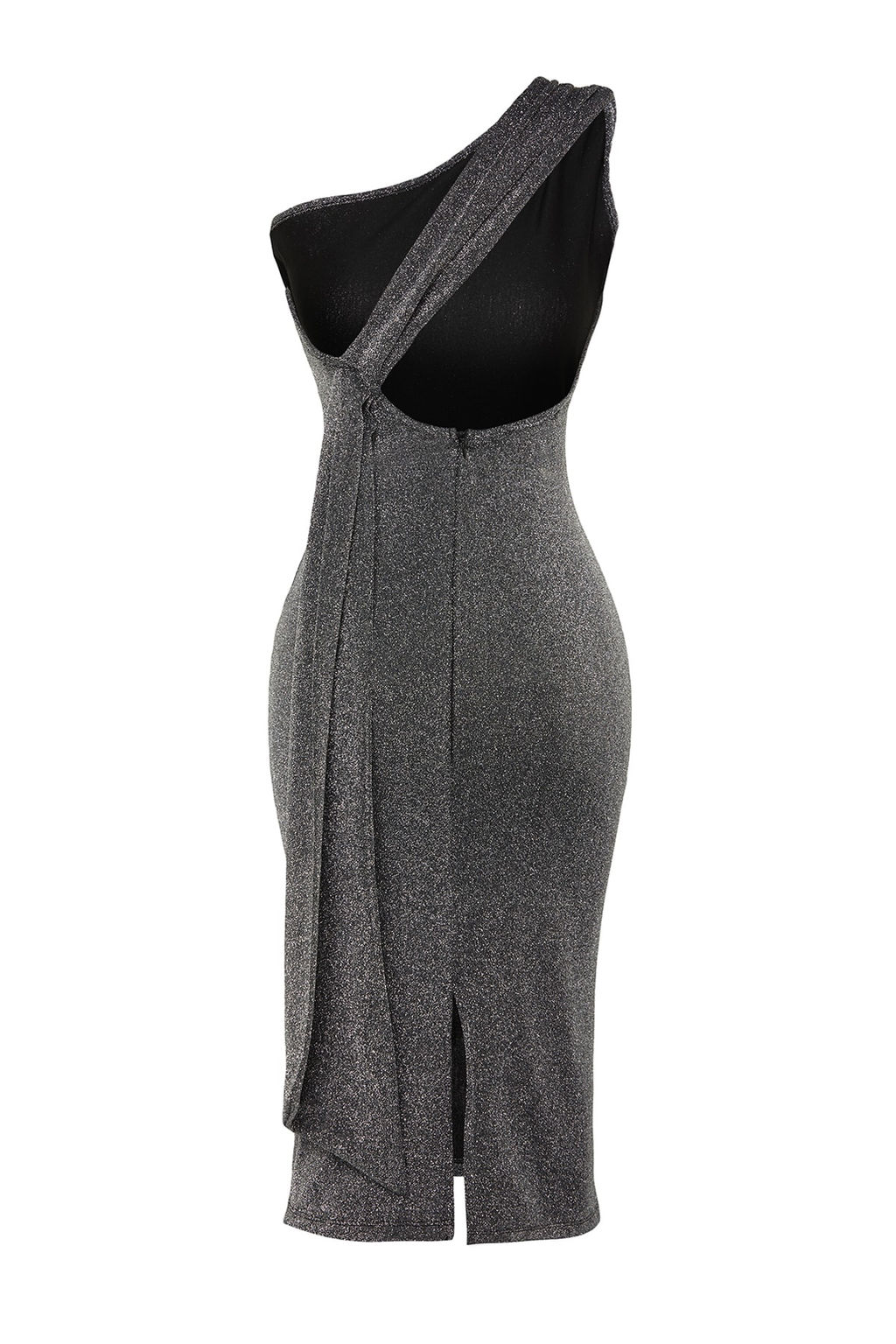 Antrasit Vucuda Oturan Orme Par?lt?l? S?k Abiye Elbise TPRSS23EL00480 - Trendyolmilla фото 8