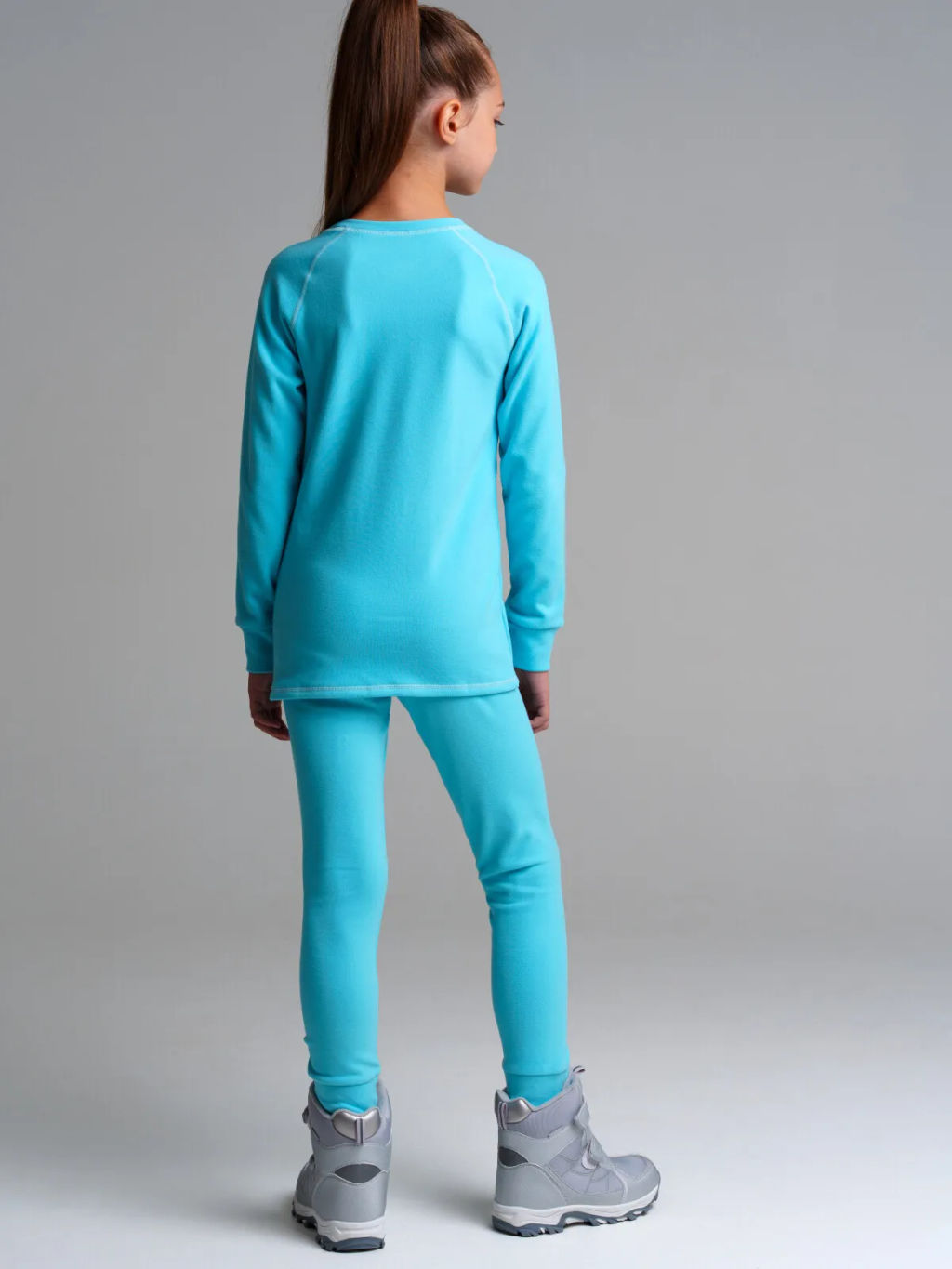 32321139 Термокомплект трикотажный для девочек: брюки, толстовка, для эпизодического использования