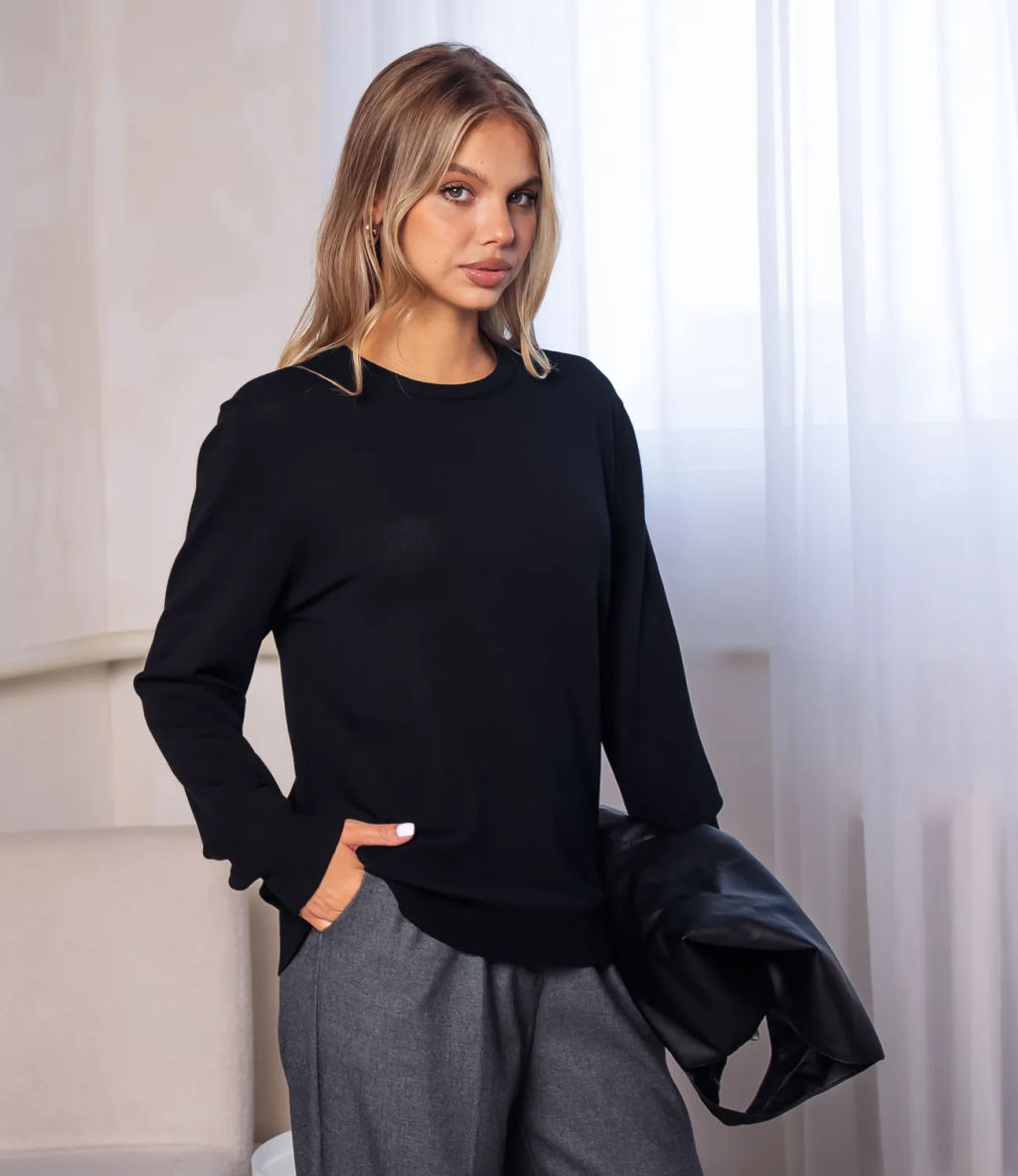 Джемпер #ОКТ125002, чёрный - Dommod фото 2