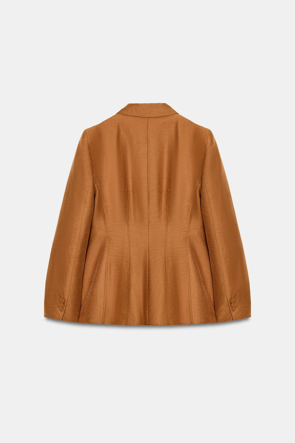 BLAZER CON LINO BOT?N FORRADO / Curry - Zara фото 11