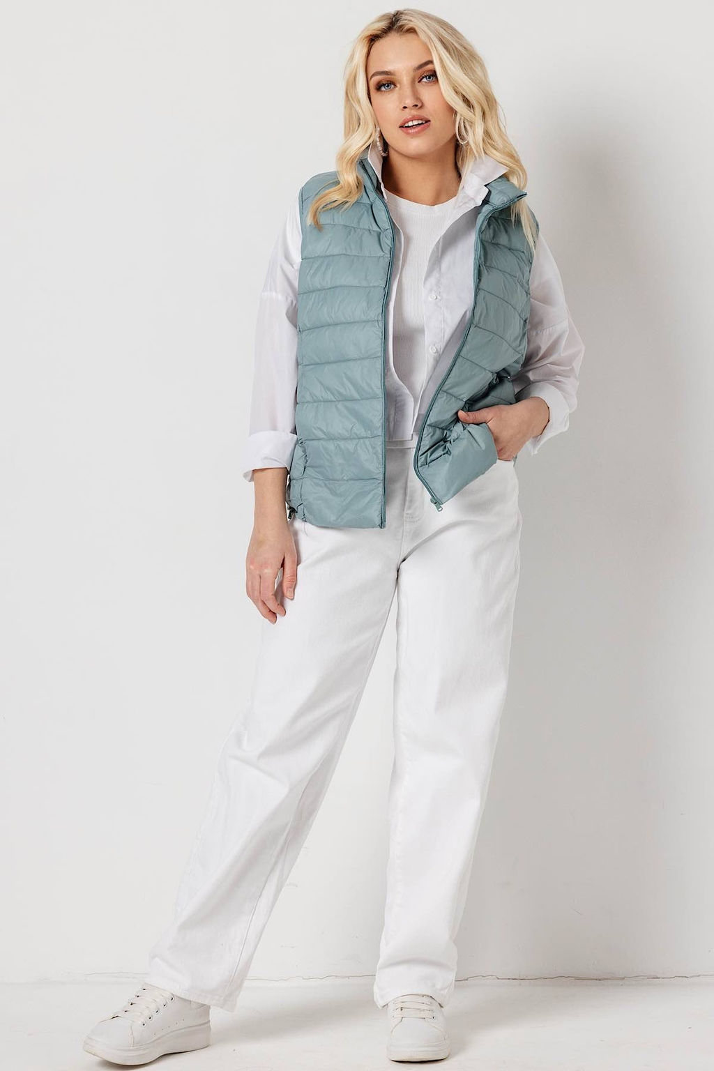 Жилет женский 2001/04/Бирюзовый - Rise фото 2