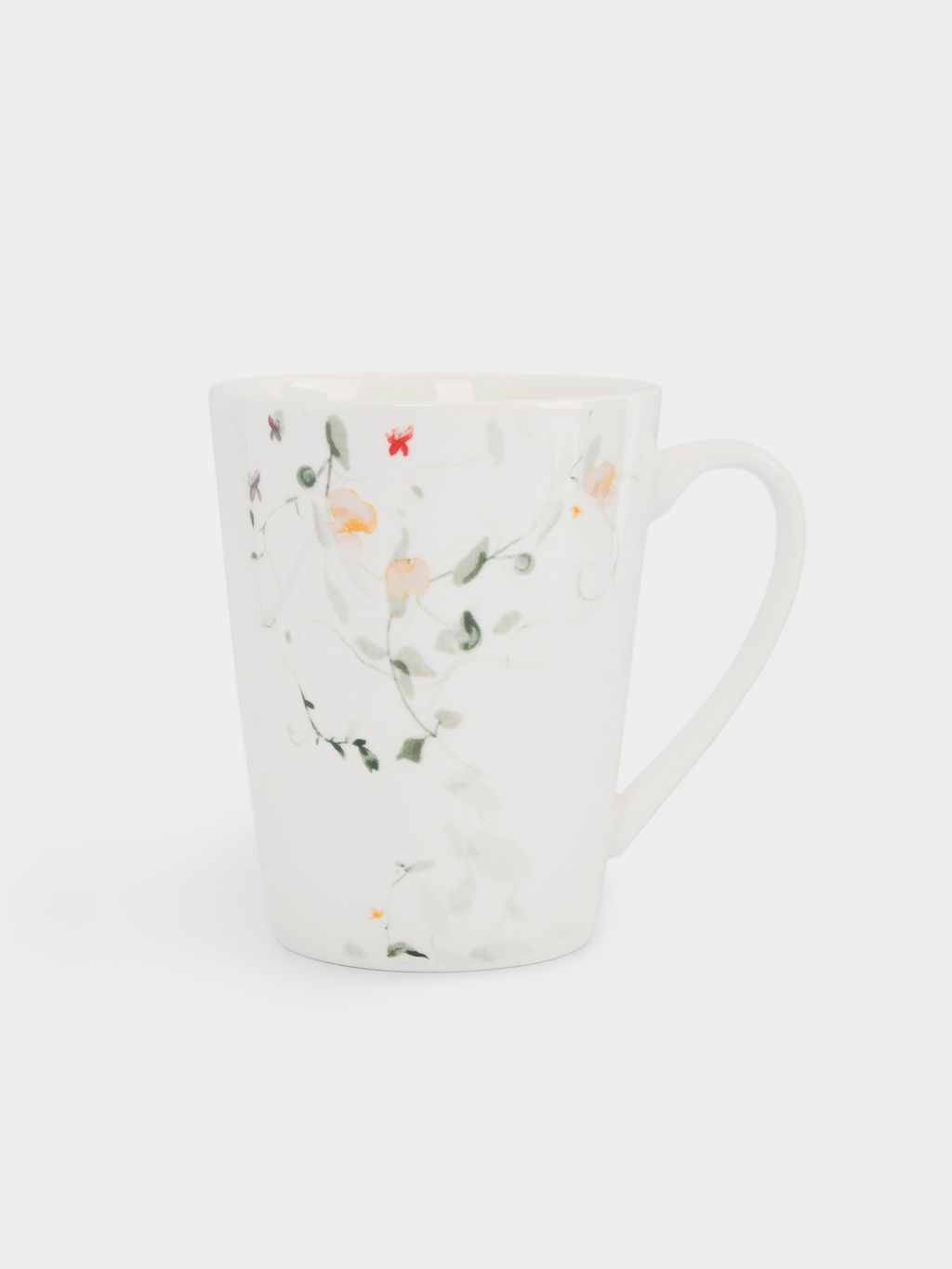 Кружка, 420 мл, фарфор N, белая, Цветы и листья, Primrose - Anna lafarg фото 2