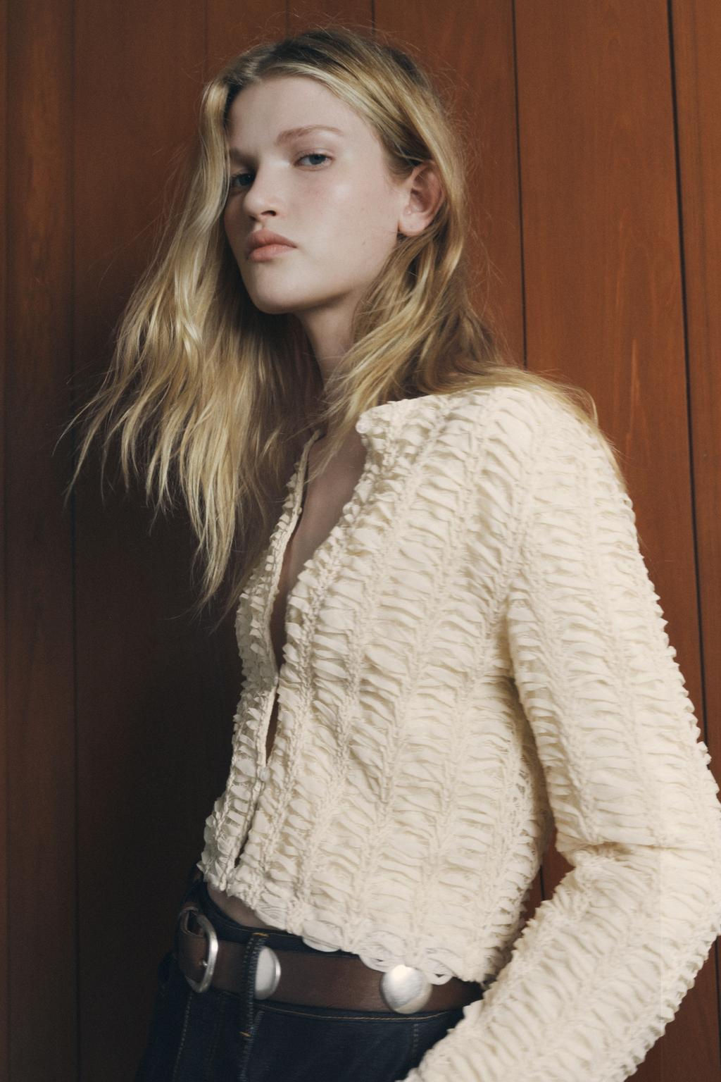 TEXTURED KNIT CARDIGAN - Zara фото 2