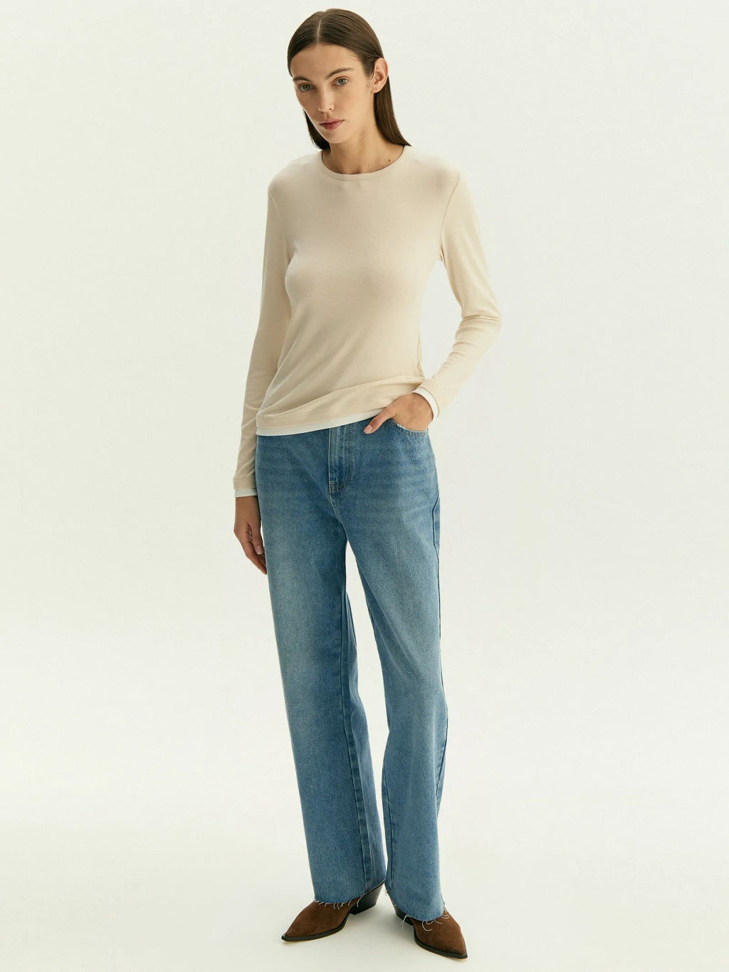 Джинсы Mom Fit 369, D369/skyey