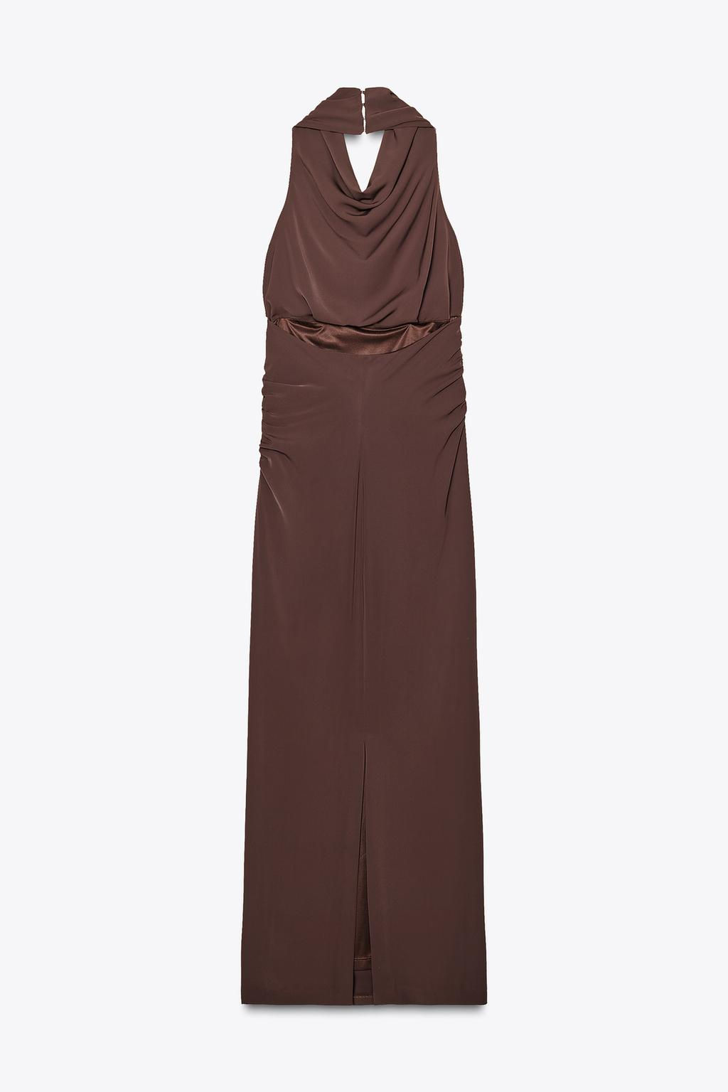 LONG HALTER DRESS WITH OPEN BACK - Zara фото 29