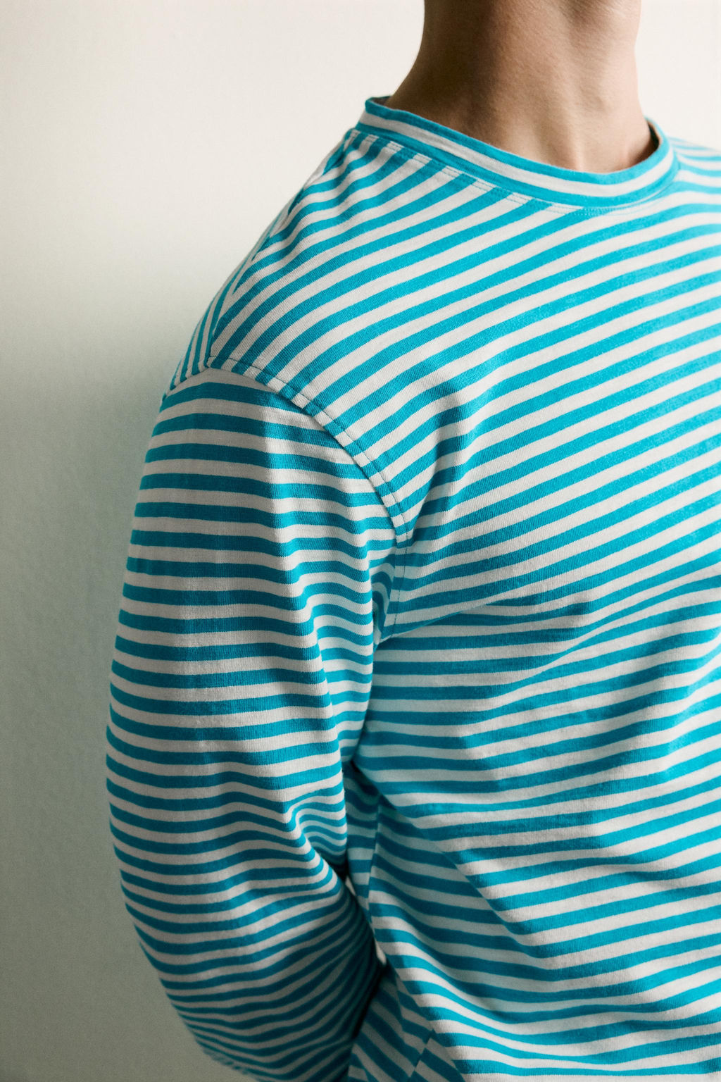 CAMISETA REGULAR FIT JACQUARD RAYAS FLAM? / rayas - Zara фото 6