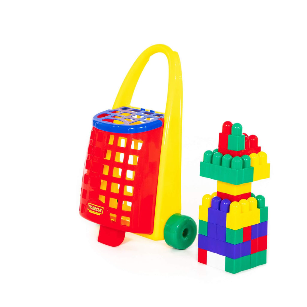 Забавная тележка + конструктор Combi Blocks (34 элемента) - Полесье фото 3