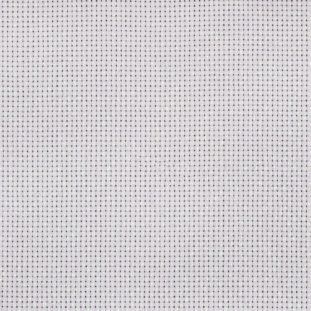 Канва K03L Gamma Aida №11 ФАСОВКА 95% хлопок, 5% терилен 50 х 50 см 2 см белый с перламутровым люрексом