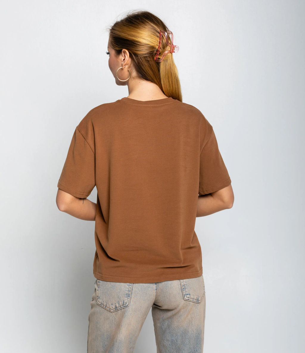 Футболка #КТ8037, коричневый