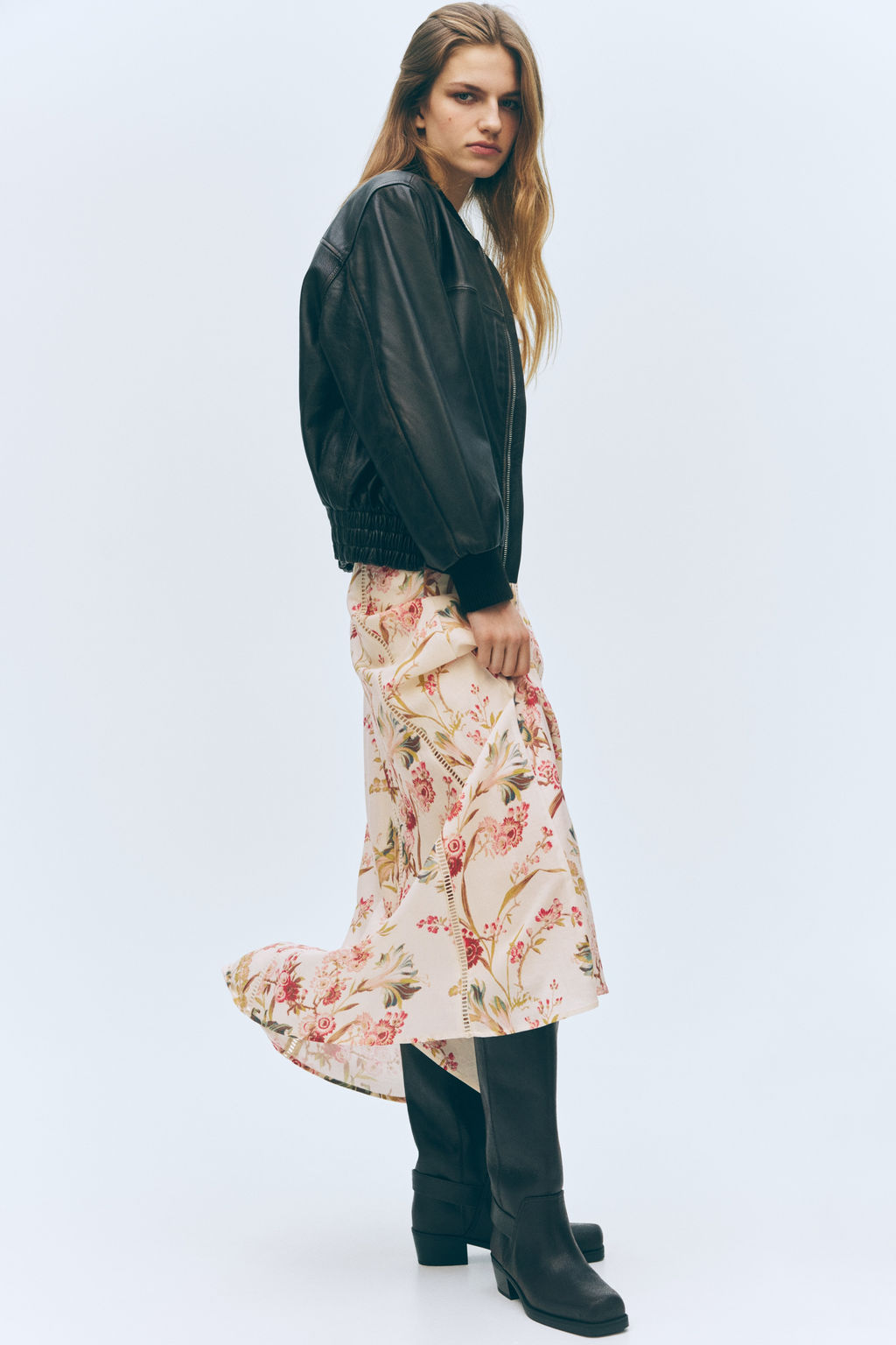 Falda en mezcla de lino - H&m фото 2