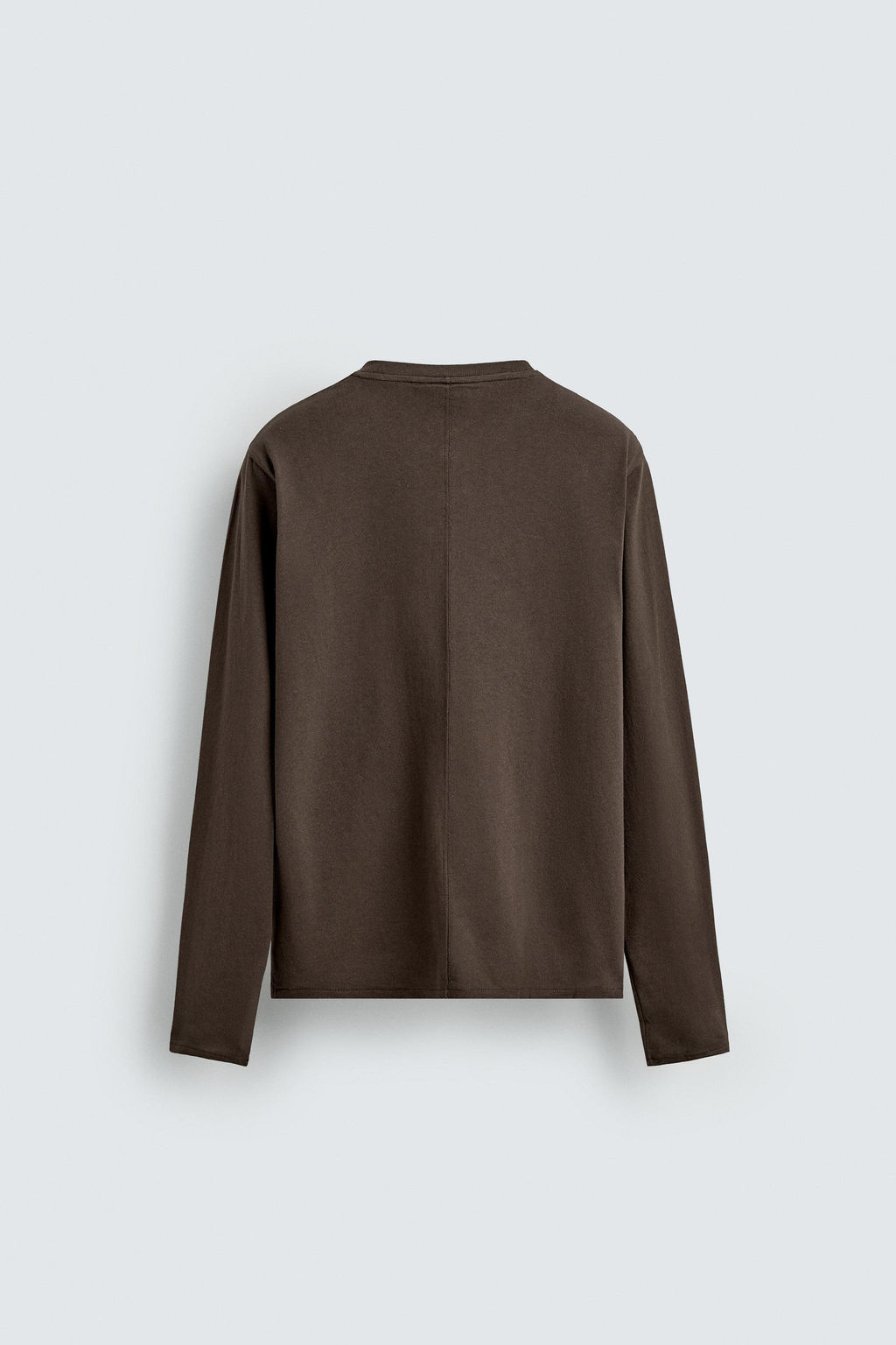 CAMISETA MEDIUM WEIGHT MANGA LARGA ORIGINS / Marr?n - Zara фото 8