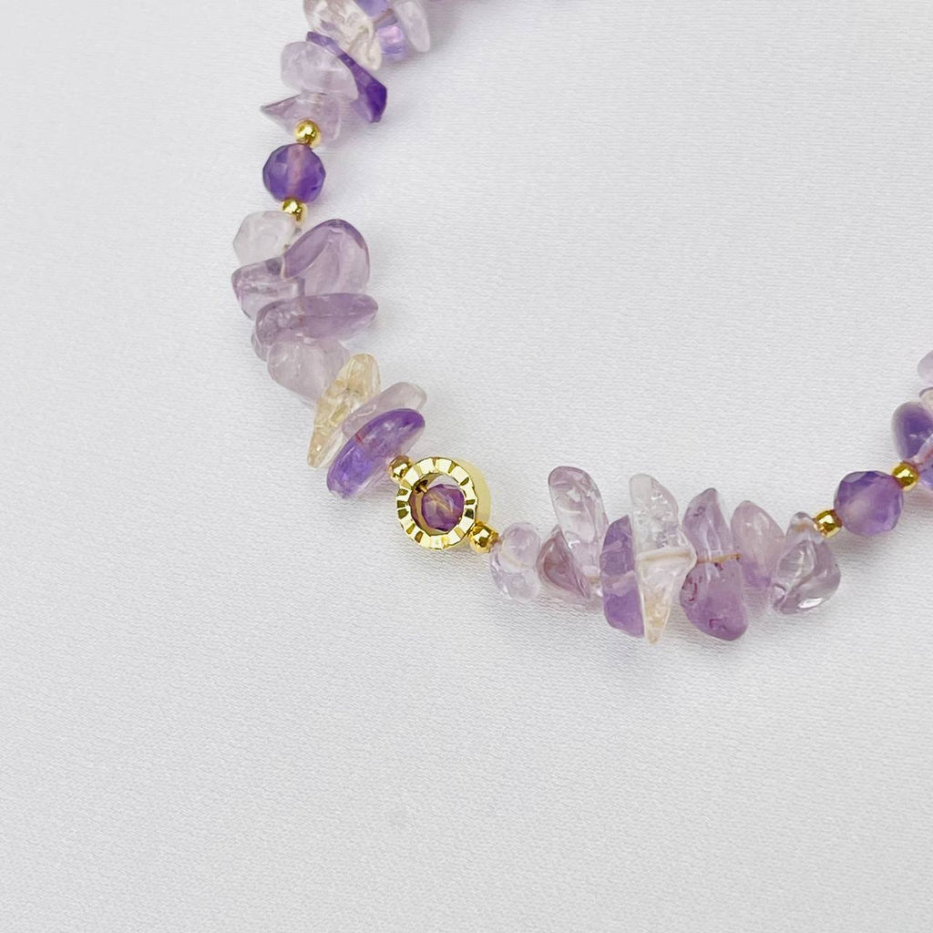 Браслет из Аметиста и Цитрина - Радуга самоцветов фото 3