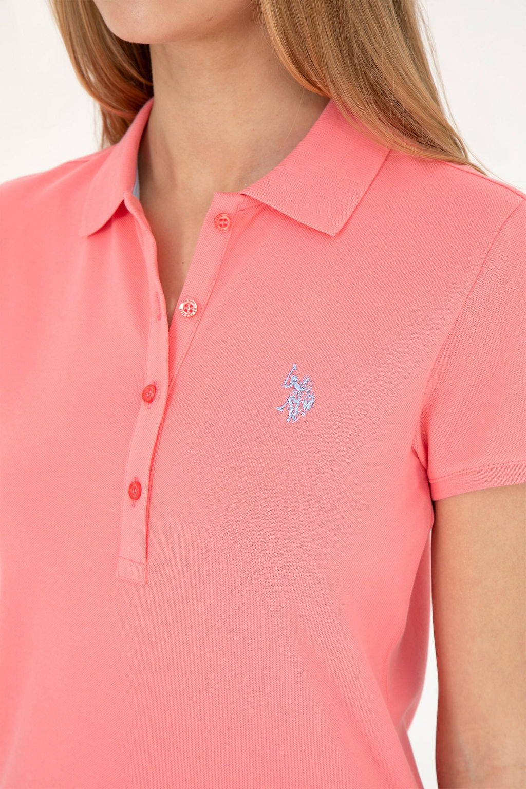 Женская неоново-розовая базовая футболка Неожиданная скидка в корзине - U.s. polo assn фото 7