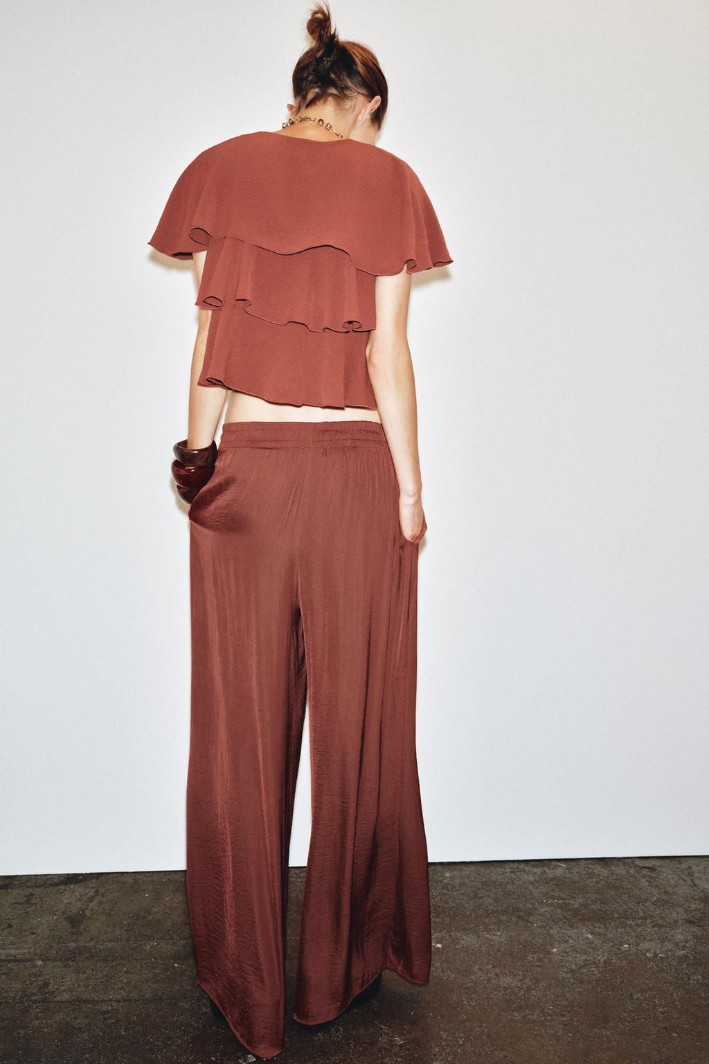 WIDE FLOWING TROUSERS - Zara фото 2