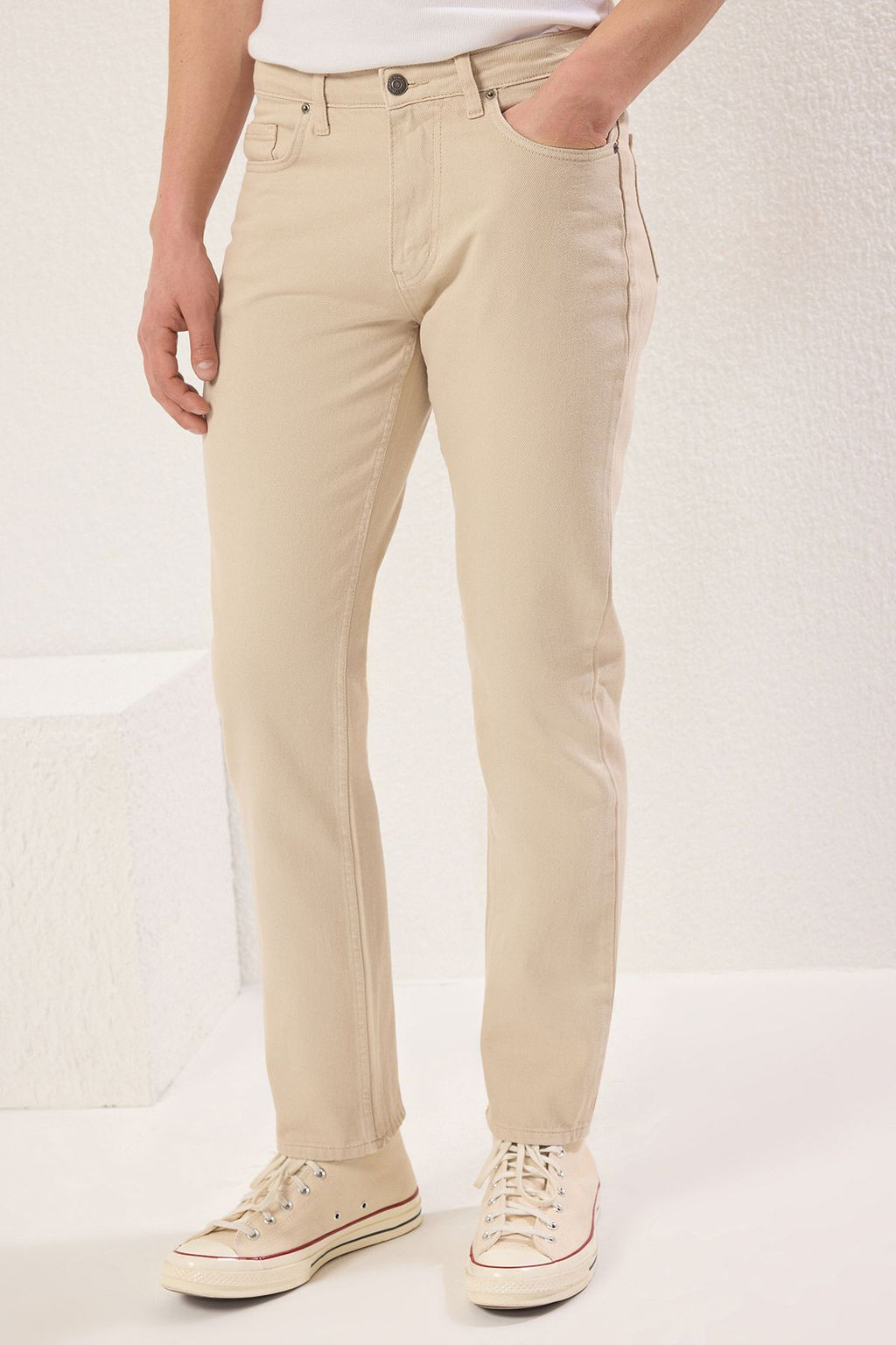 TRENDYOL MAN Lacivert %100 Pamuk Straight Fit Jeans Kot Pantolon TMNAW23JE00023 - Trendyolmilla фото 3