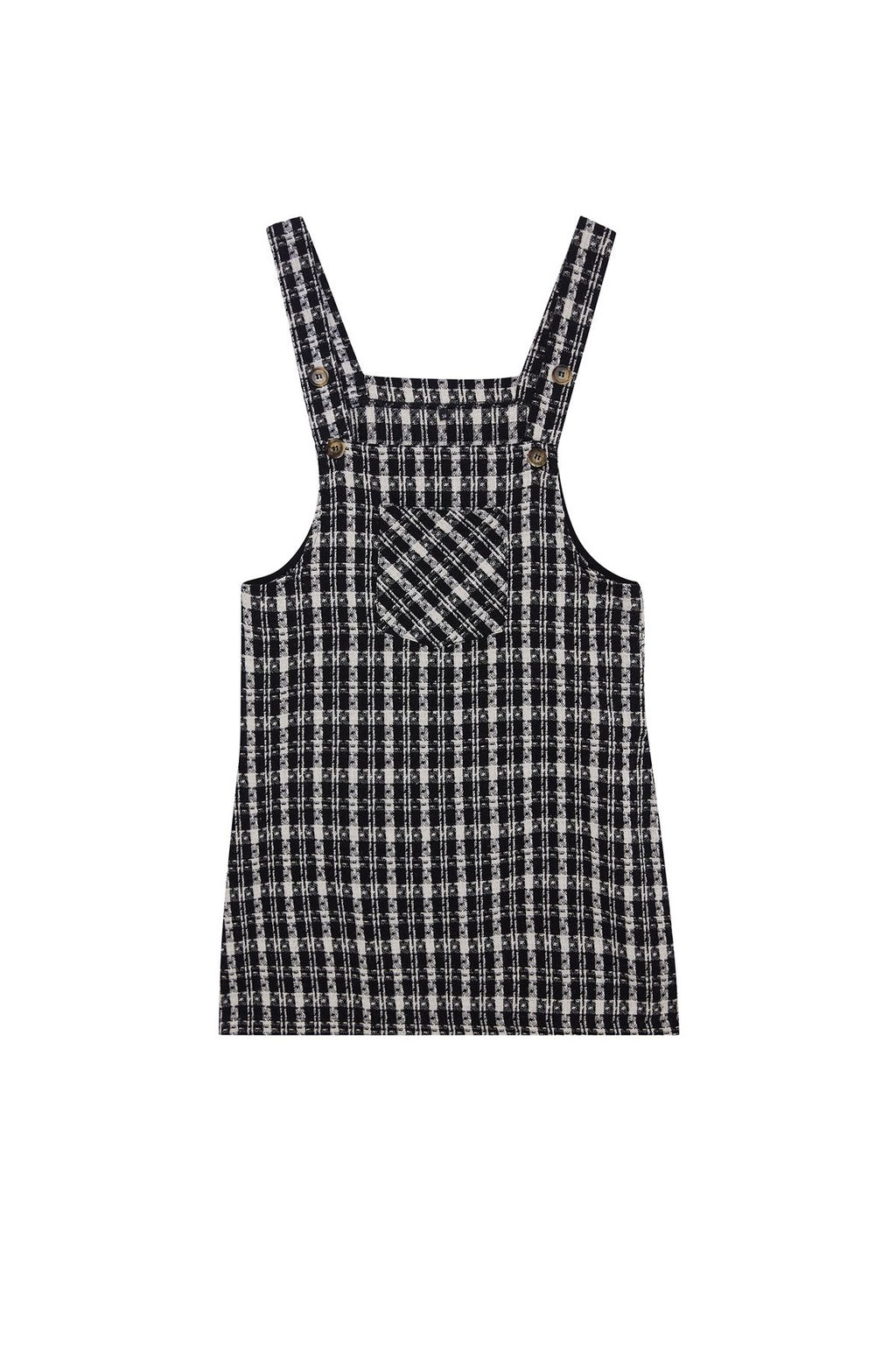 Bej Ekose / Kareli Mini Jile Dokuma Elbise TWOAW20EL0208