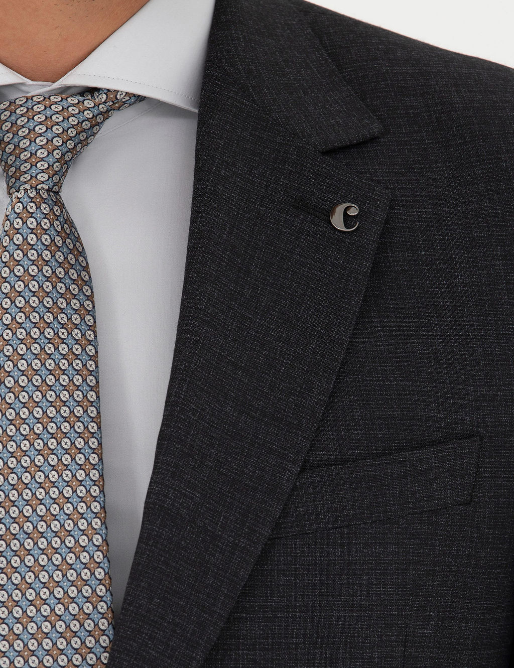 Черный костюм узкого кроя - Cacharel фото 7