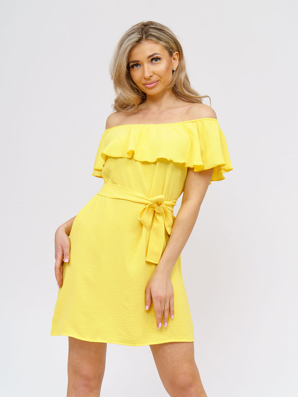 Платье женское, цвет желтый