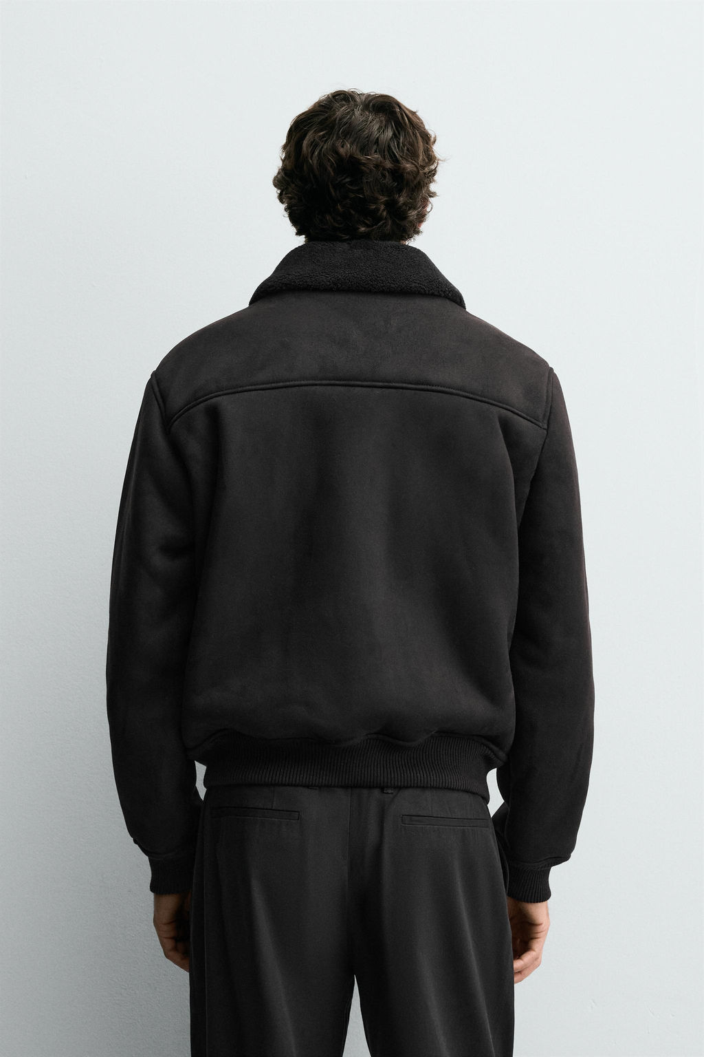 FAUX SUEDE JACKET WITH FAUX SHEARLING - Zara фото 3