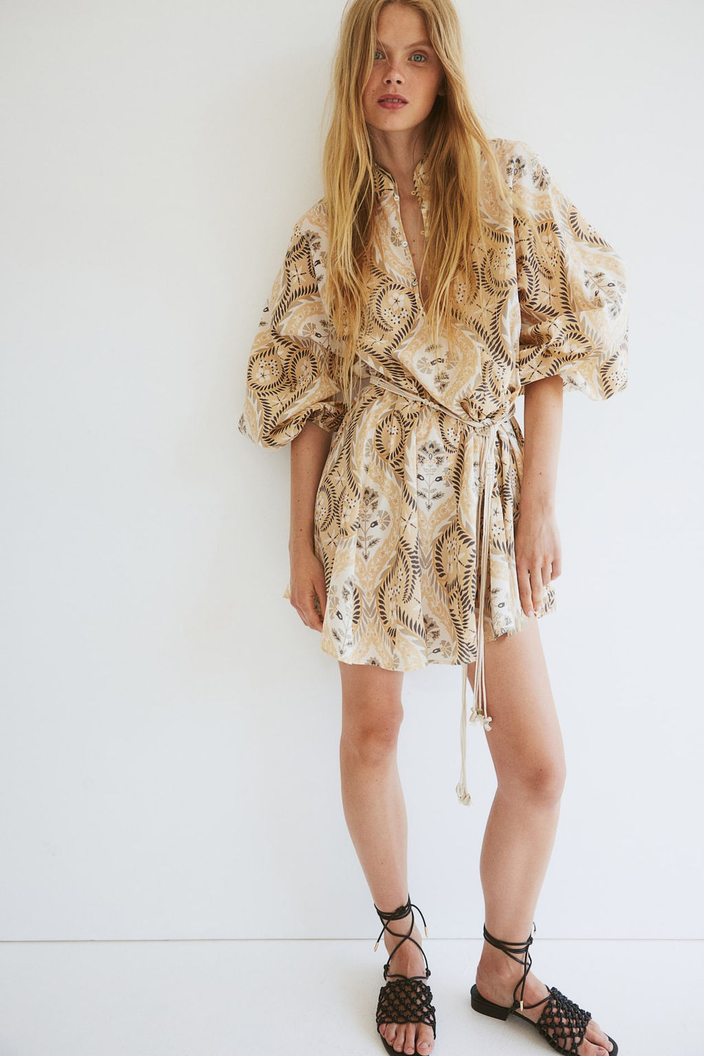Vestido con cinturon de macrame - H&m фото 5