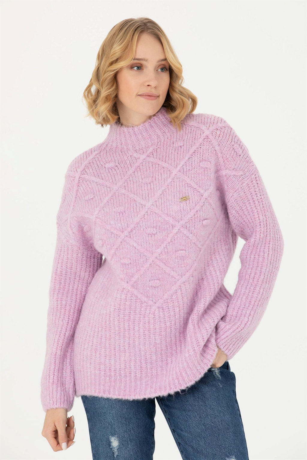 Женская розовая водолазка - U.s. polo assn фото 10