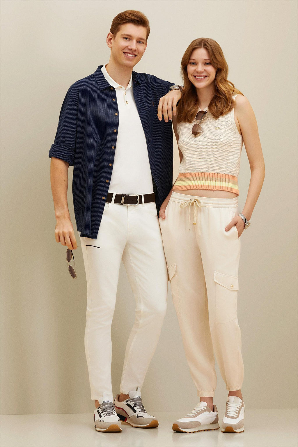 Женские спортивные брюки кремового цвета - U.s. polo assn фото 8