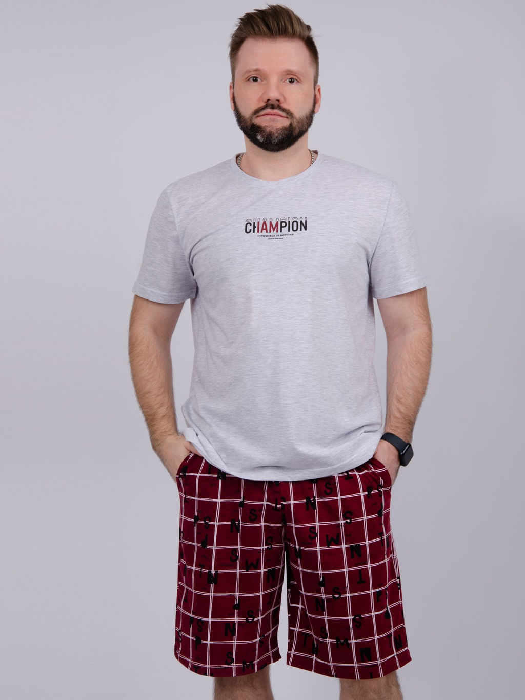 Костюм Чемпион, трикотаж - Малина фото 5