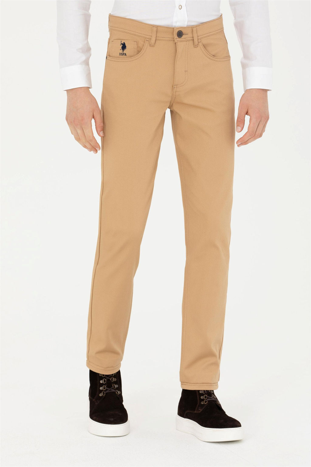 Мужские брюки песочного цвета из парусины Неожиданная скидка в корзине - U.s. polo assn фото 2