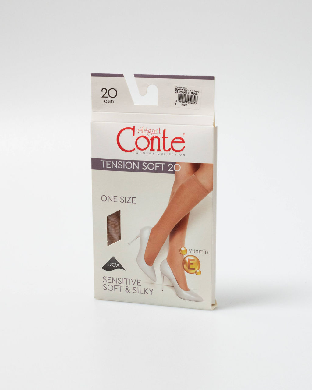 Цена за 2 пары. Носки Удлиненные CONTE TENSION SOFT 20 (1 пара) natural - Conte elegant фото 13