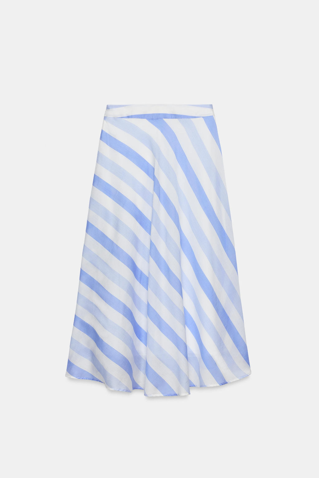 FALDA MIDI RAYAS / Azul / Blanco - Zara фото 11