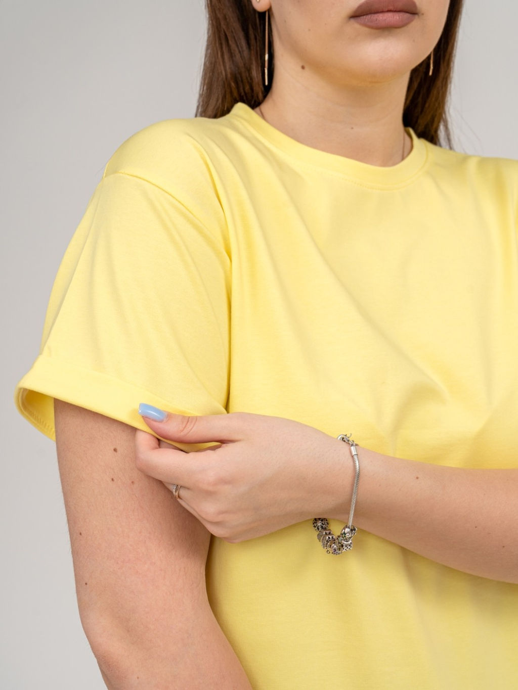 Футболка Хлопок 95%, лайкра 5% Классика аква - Ивассорти фото 42