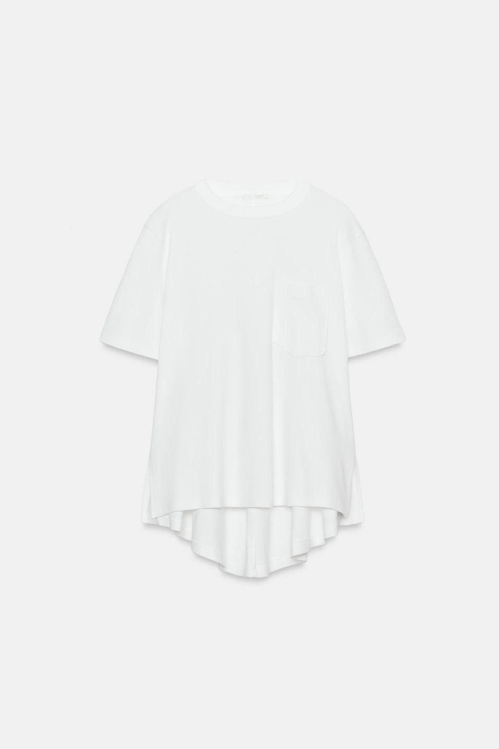 CAMISETA INTERLOCK BOLSILLO / Blanco - Zara фото 5