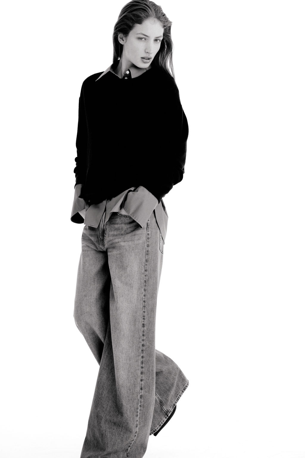 Wide High Waist Jeans - H&m фото 3