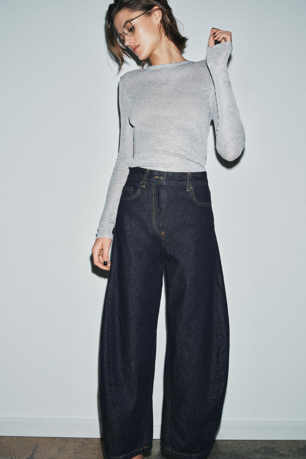 JEANS ZW COLLECTION ANKLE BALLOON TIRO MEDIO / Azul - Zara фото 5
