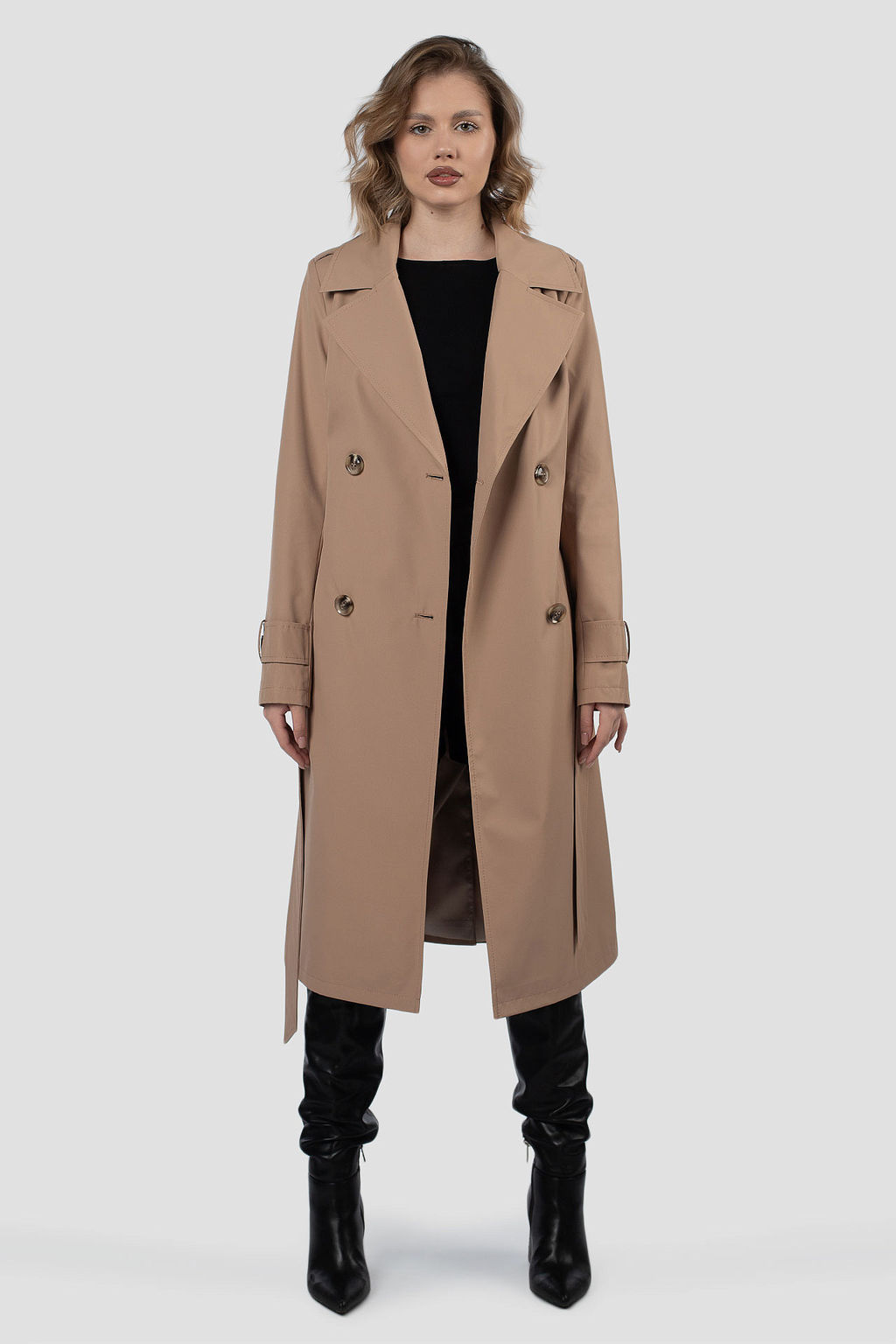 03-3425 Плащ женский (пояс) - El podio фото 5