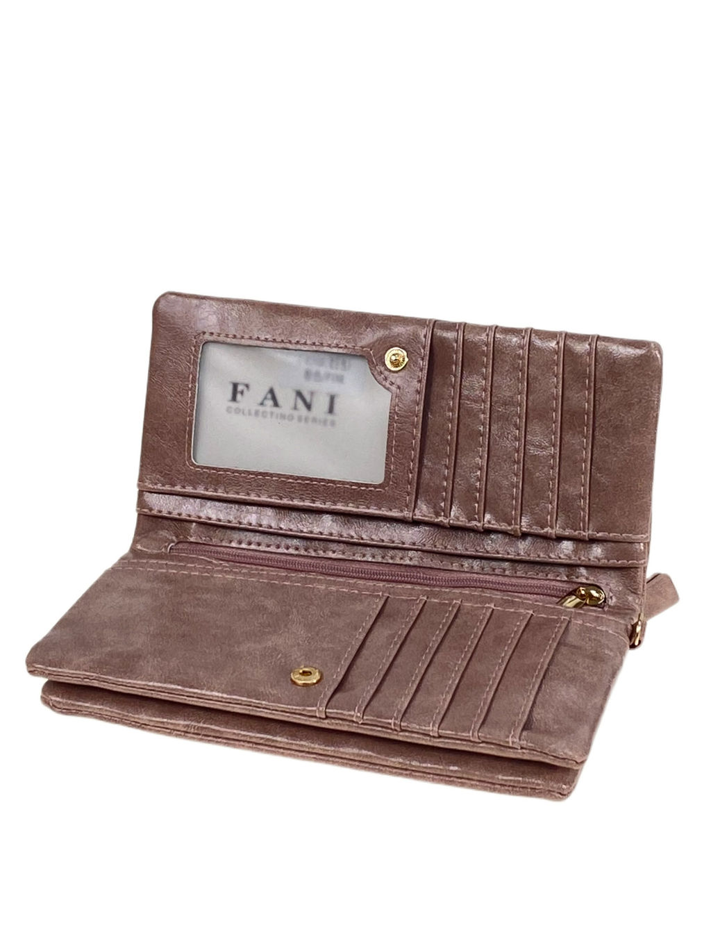 Женское портмоне из искусственной кожи, цвет розовый - Greta фото 2