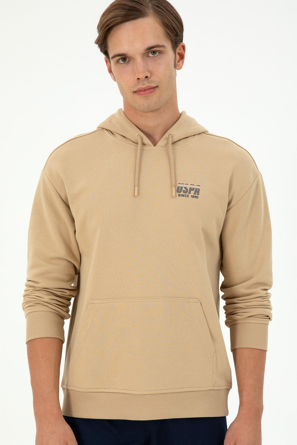 Мужская толстовка песочного цвета Неожиданная скидка в корзине - U.s. polo assn фото 3