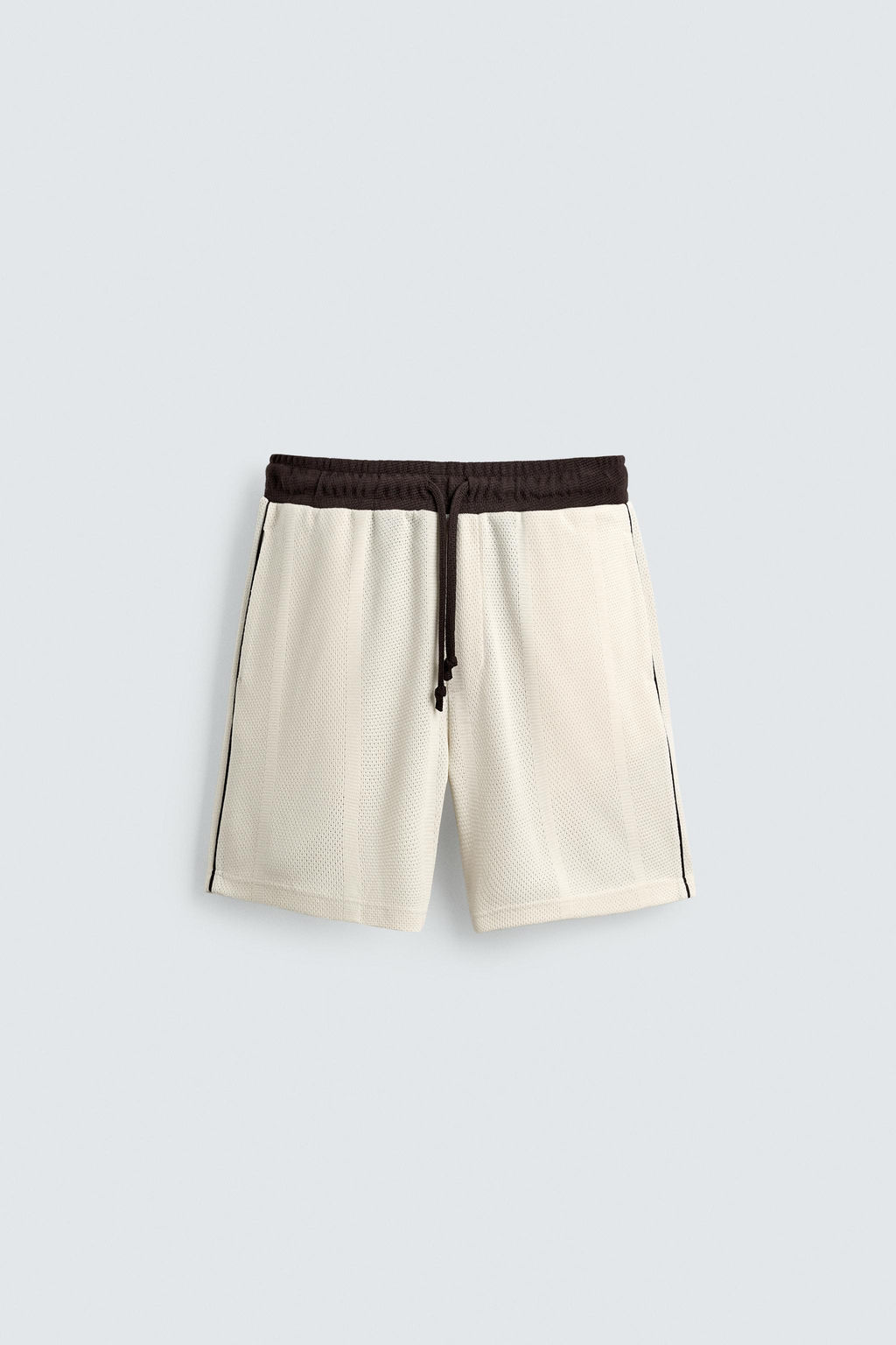BERMUDA RETRO F?TBOL CONTRASTE / Blanco roto