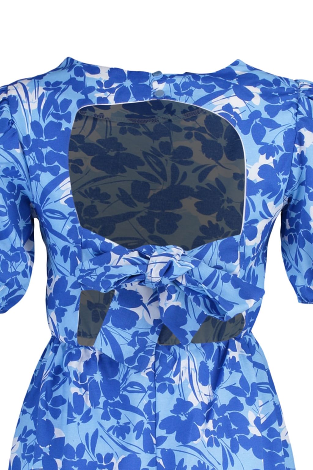 F?st?k Yesil Cicekli Etegi Belden Ac?lan Cut outl? K?sa / Mini Dokuma Elbise TWOSS22EL2858 - Trendyolmilla фото 13