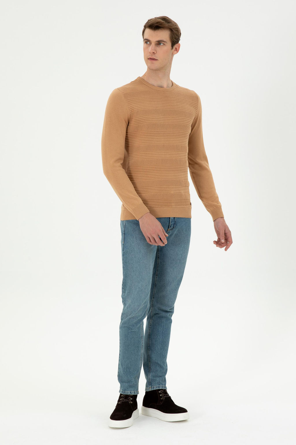 Мужской светло-коричневый свитер Неожиданная скидка в корзине - U.s. polo assn фото 4