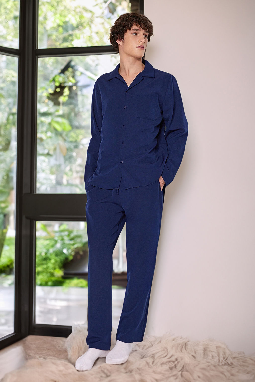 TRENDYOL MAN Gri Regular Fit Dokuma Pijama Tak?m? TMNAW24PT00057 - Trendyolmilla фото 12