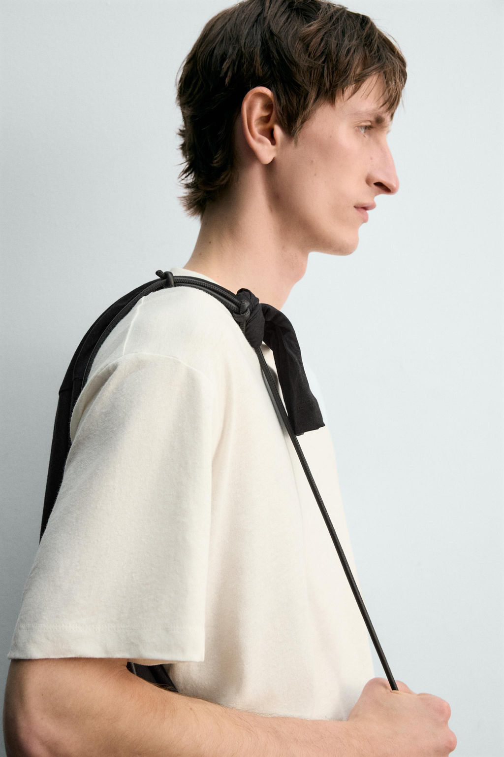 CAMISETA RELAXED FIT ALGOD?N - LINO / Blanco - Zara фото 6