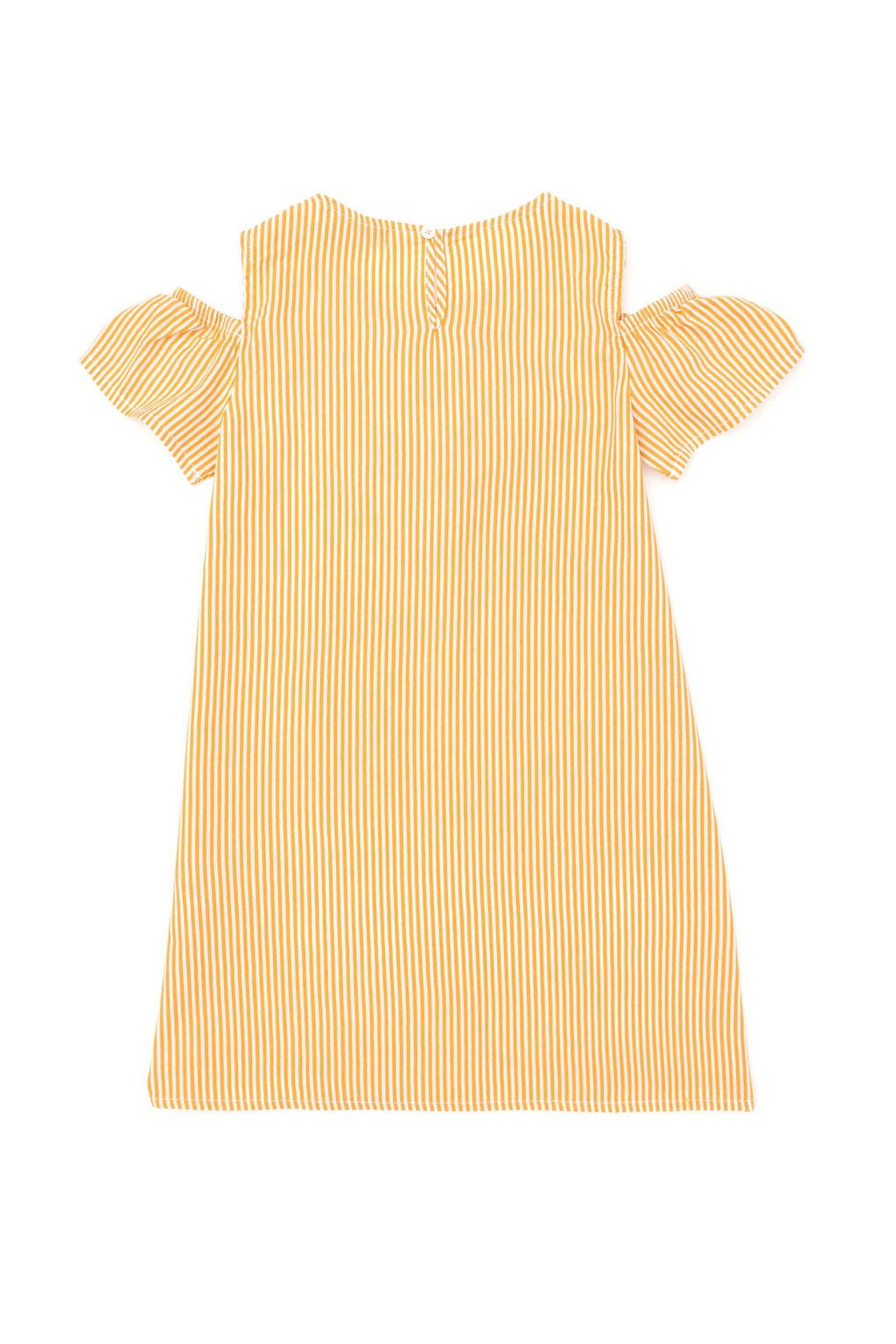 Оранжевое тканое платье с короткими рукавами для девочки - U.s. polo assn фото 5