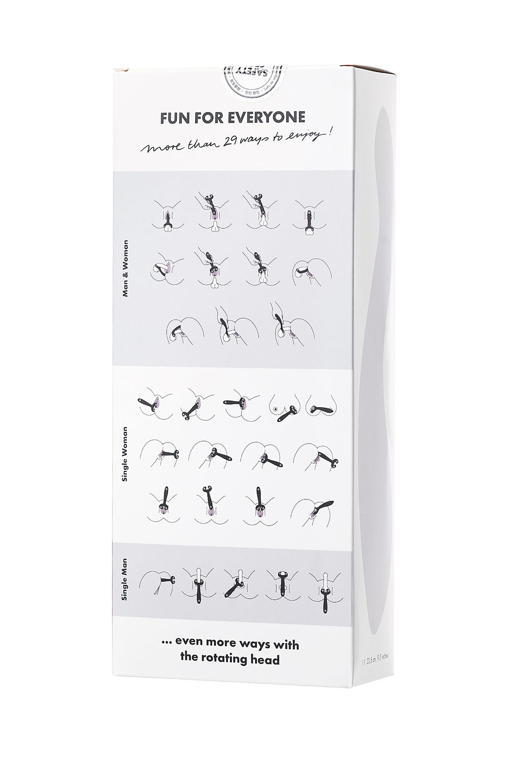 Многофункциональный стимулятор для пар Satisfyer Partner Multifun 3, силикон, чёрный, 23,5 см.  фото 21