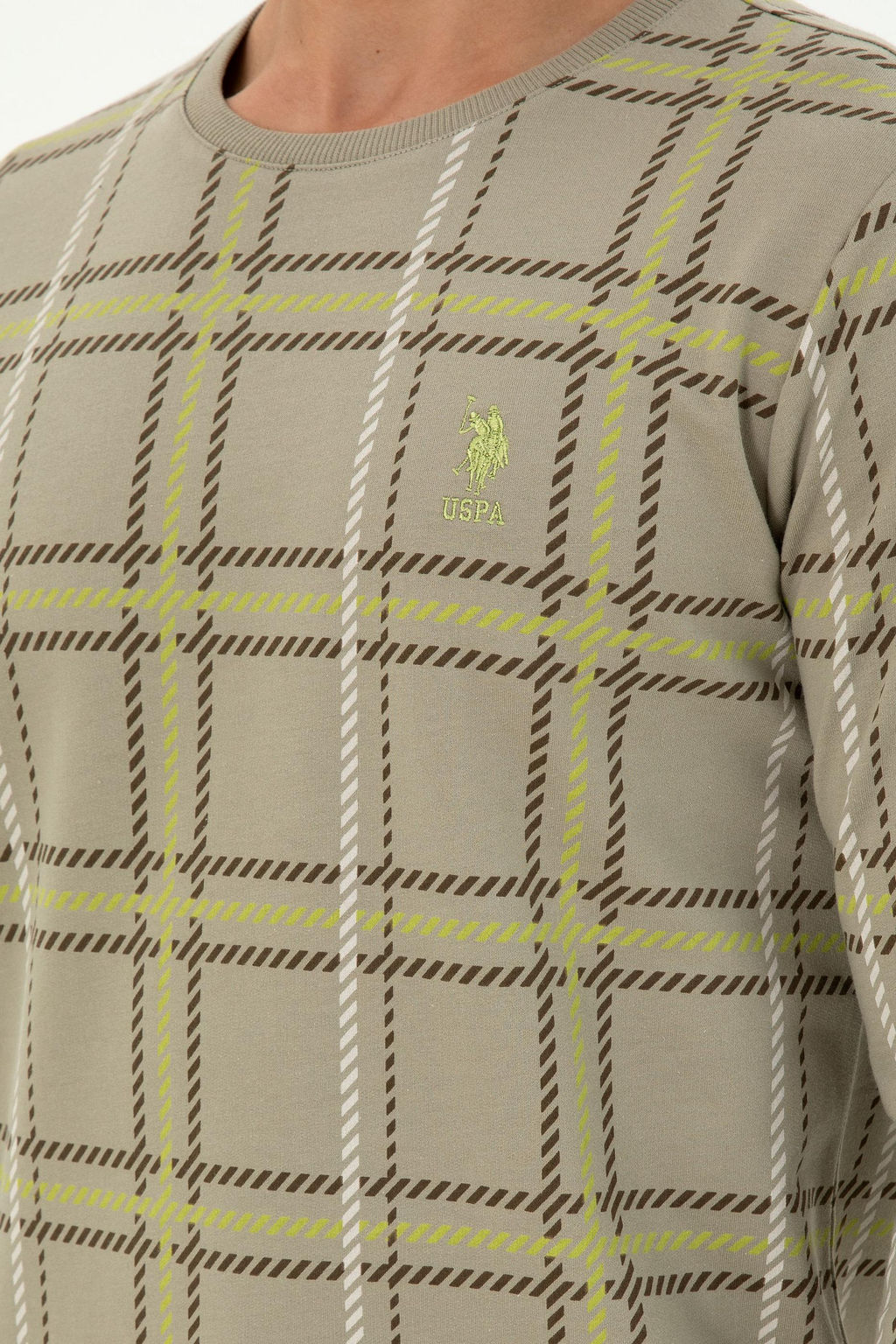 Мужской свитшот светло-хаки Неожиданная скидка в корзине - U.s. polo assn фото 7