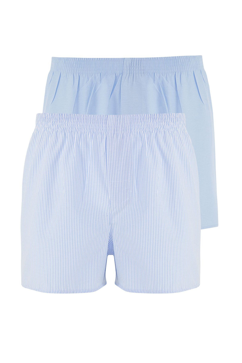 TRENDYOL MAN Lacivert Dokuma Pamuklu 2li Paket Boxer TMNSS25BX00009
