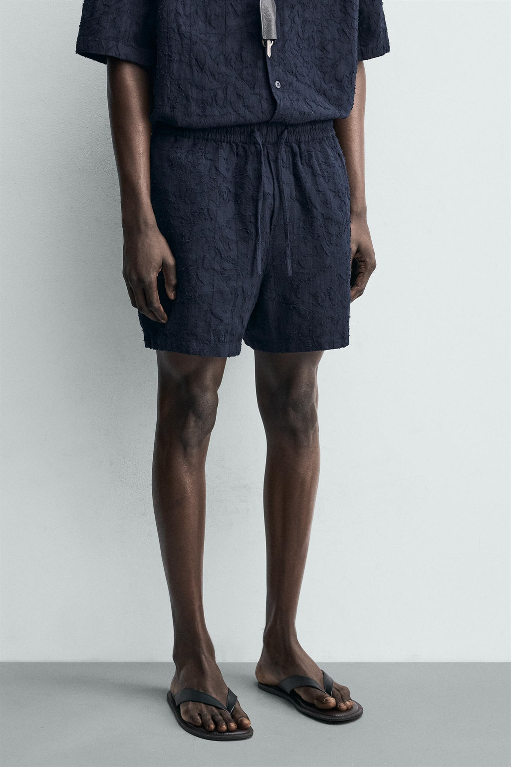 BERMUDA JACQUARD TEXTURA / Marino