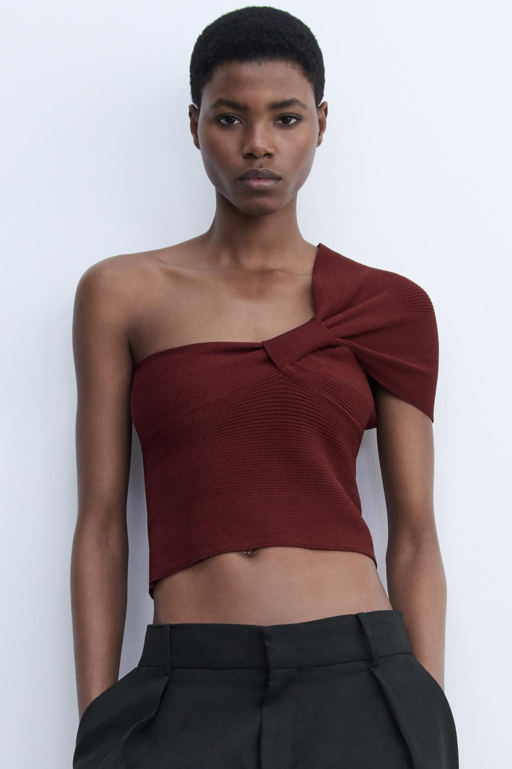ASYMMETRIC KNIT TOP - Zara фото 8