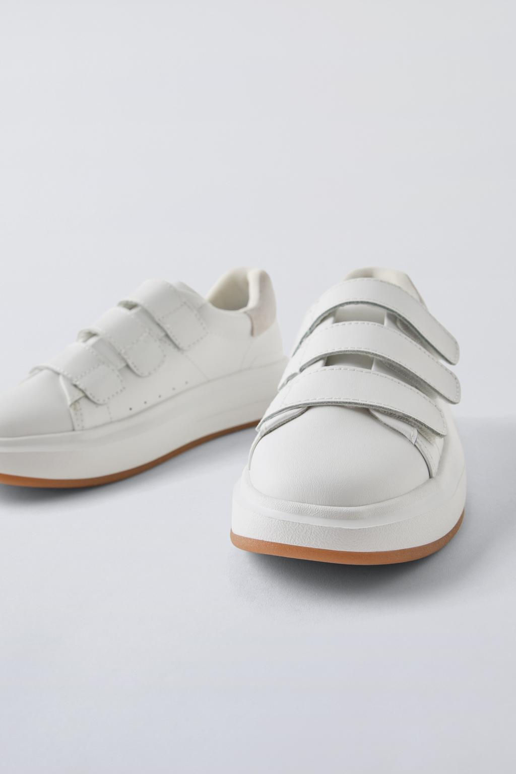 LEATHER PLIMSOLLS WITH STRAPS - Zara фото 10